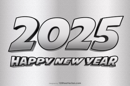 Silver New Year Background 2025