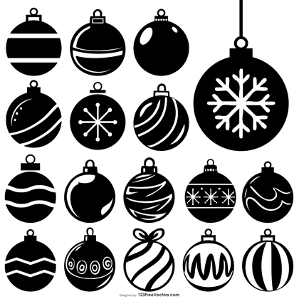 25 Christmas Ornament Silhouette for Festive Decoration