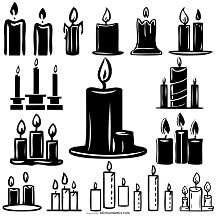15 Candle Silhouette Designs for Festive Decorations