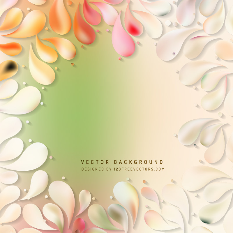 Decorative Floral Drops Background