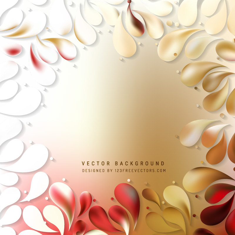 Decorative Floral Drops Background