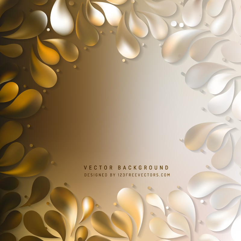 Abstract Decorative Floral Drops Background