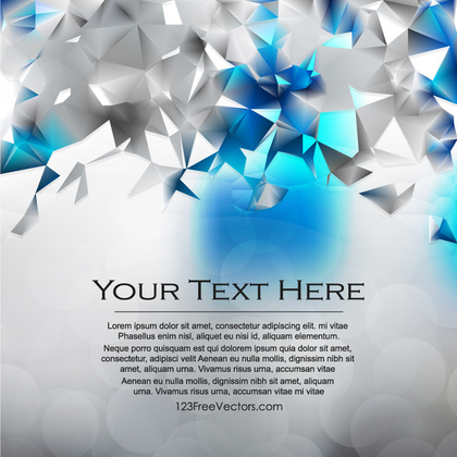 Blue Gray Triangle Polygonal Background Template