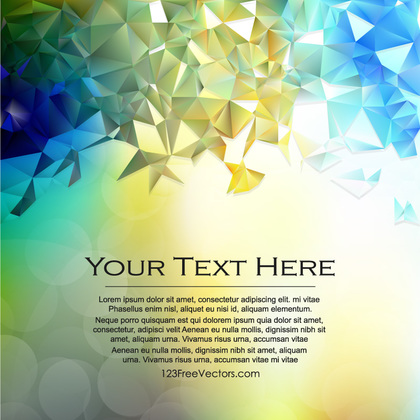 Abstract Blue Yellow Polygon Background Template