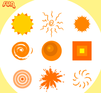 Free Sun Symbols Vector