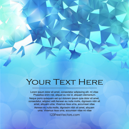 Abstract Blue Polygonal Triangular Background
