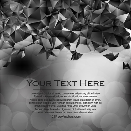 Abstract Black Polygonal Triangular Background Template