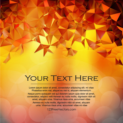 Abstract Cool Orange Polygon Triangle Background