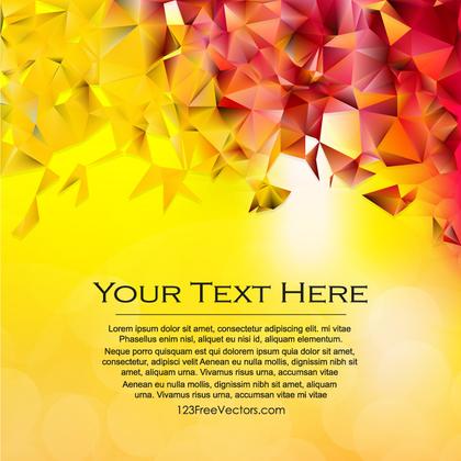 Abstract Red Yellow Geometric Polygon Background