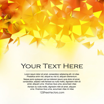 Abstract Red Yellow Polygonal Triangular Background