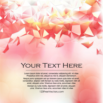 Abstract Light Red Polygonal Background Design