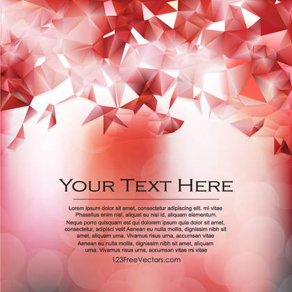 Abstract Light Red Polygonal Triangular Background Template
