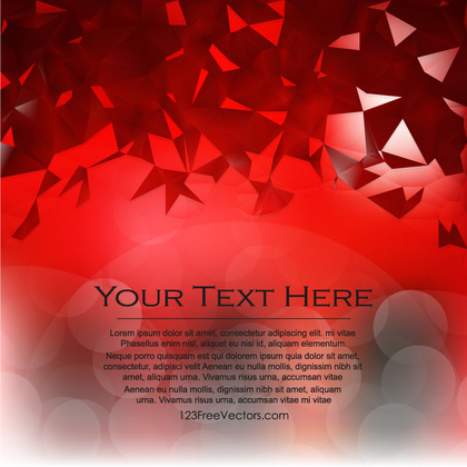 Abstract Red Triangle Polygonal Background Template