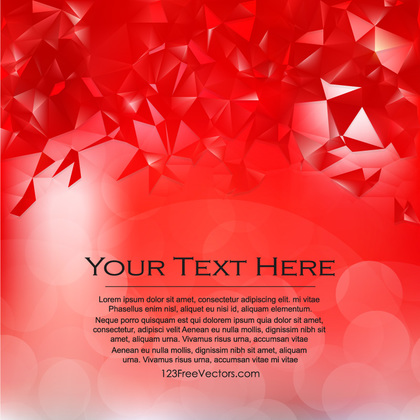 Red Triangle Polygonal Background Template