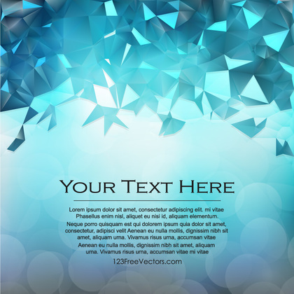 Abstract Turquoise Triangle Polygonal Background Design