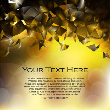 Abstract Black Yellow Polygon Background