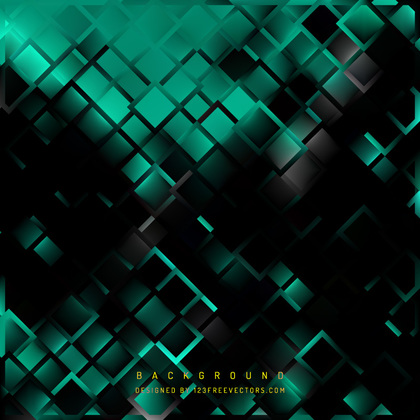 Abstract Black Green Square Background Pattern