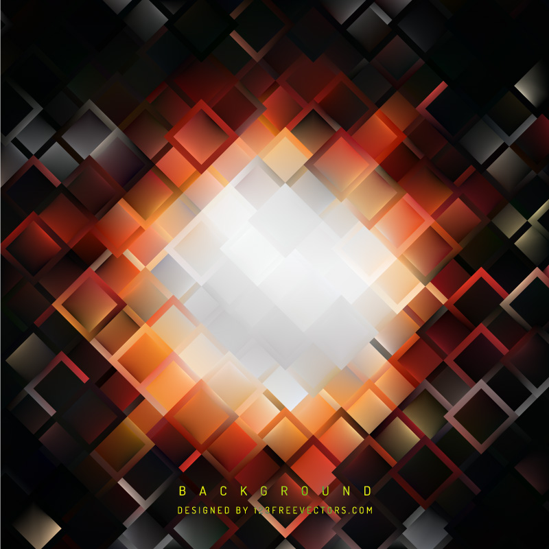 Black Orange Fire Square Background Design