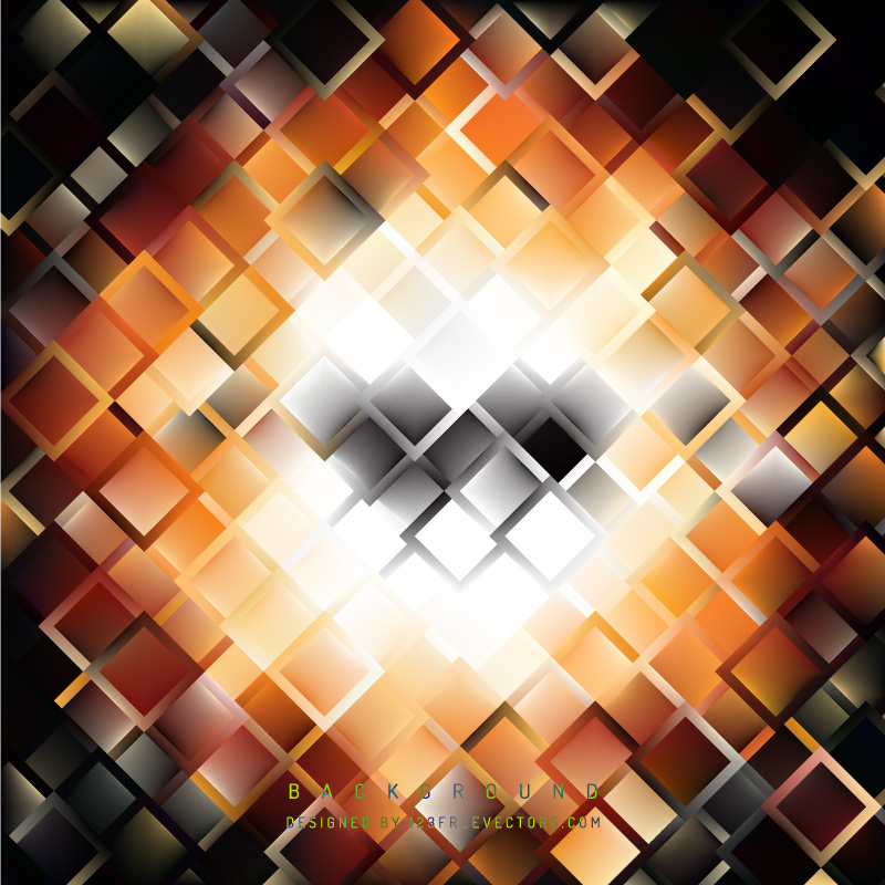 Black Orange Fire Square Background Template