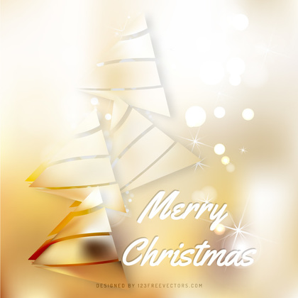 Light Gold Christmas Tree Background Image