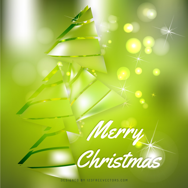 Green Christmas Tree Background Design