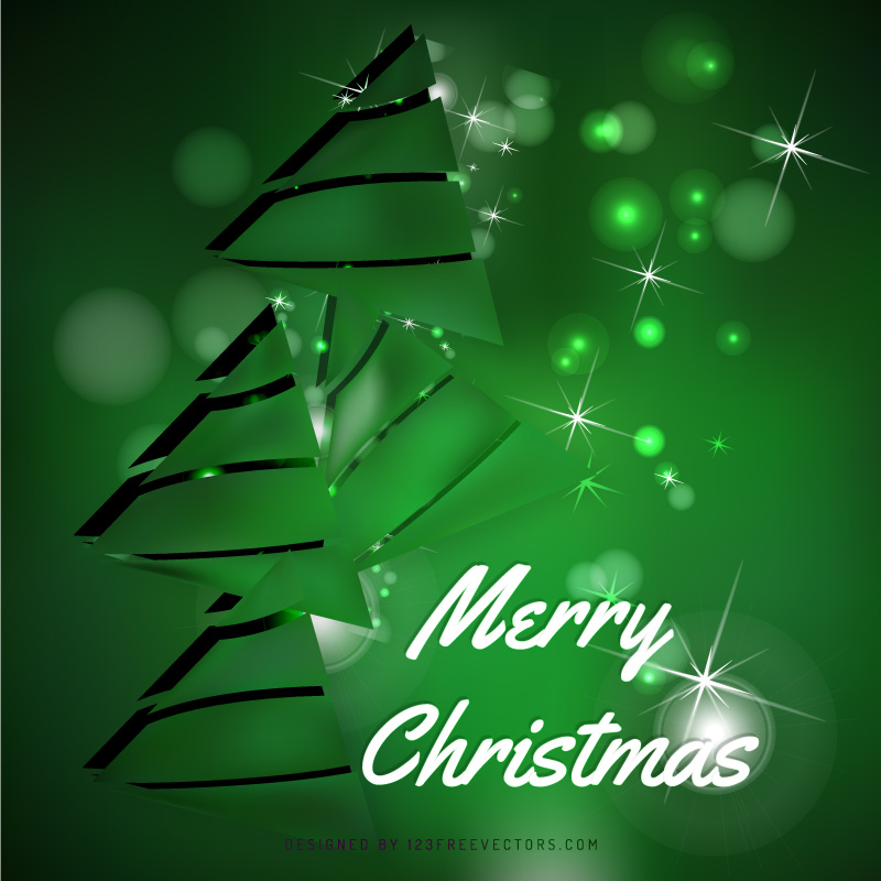 Green Christmas Tree Background Graphics
