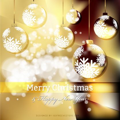 Red Gold Christmas Ornament Background Image