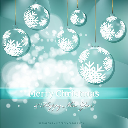 Turquoise Christmas Ornament Background Design