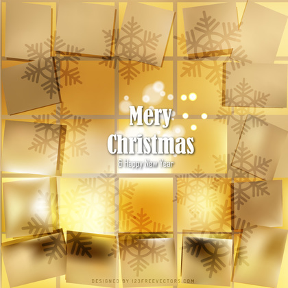Gold Christmas Background with Snowflake