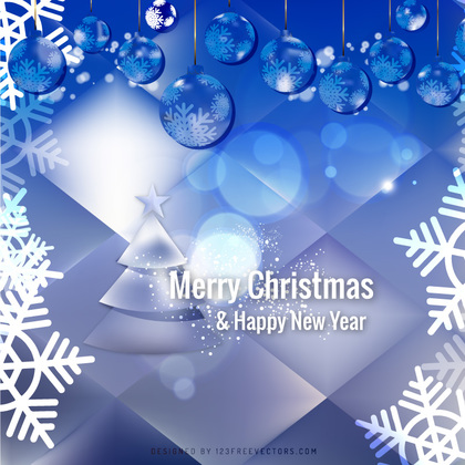 Blue Christmas Ornament Background Image