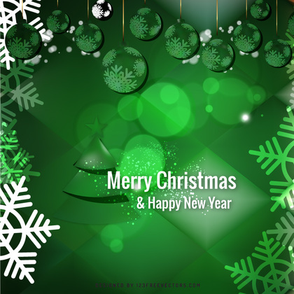 Green Christmas Ornament Background