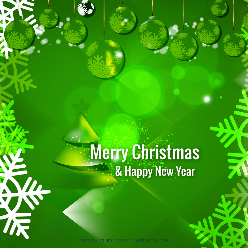 Green Christmas Ornament Background Graphics