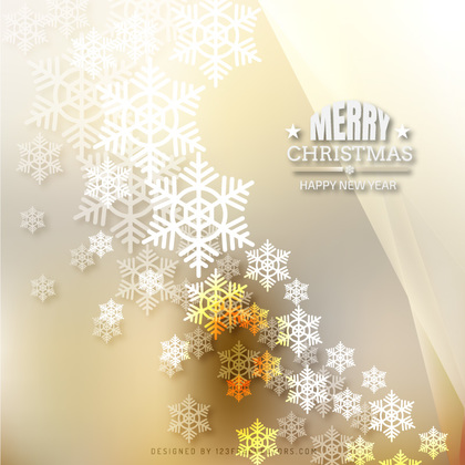 Merry Christmas Snowflakes Light Color Background Design
