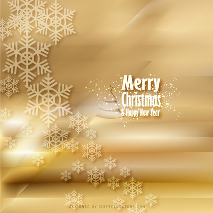 Gold Christmas Snowflakes Background Template