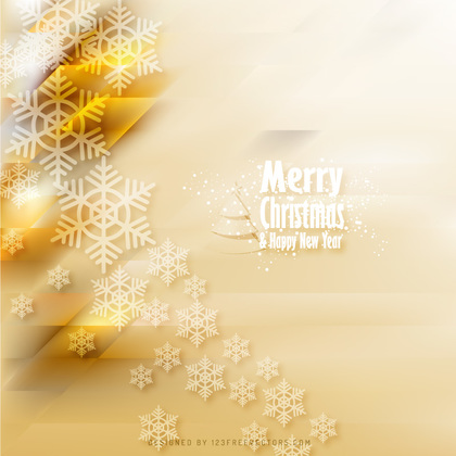 Orange Christmas Snowflakes Background