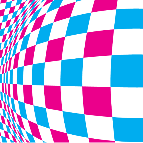 Warped Checkered Pattern Background