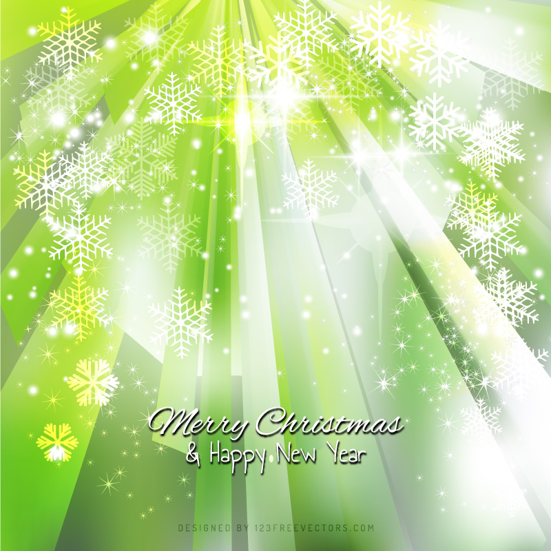 Light Green Sparkles Christmas Snowflake Background Graphics