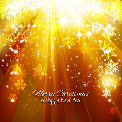 Orange Sparkles Christmas Snowflake Background Graphics