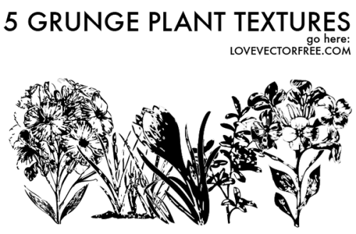 Vector Grunge Plant Textures