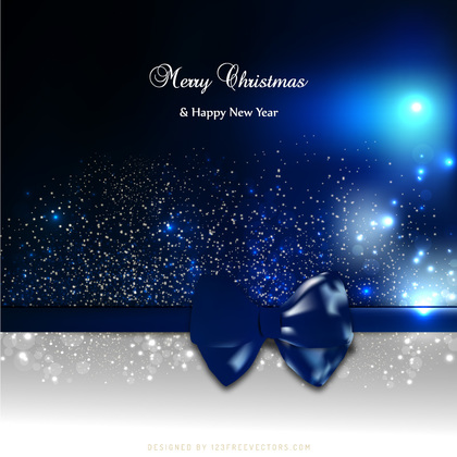 Blue Black Christmas Greeting Card Background
