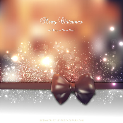 Dark Color Christmas Greeting Card Bow Background Graphics