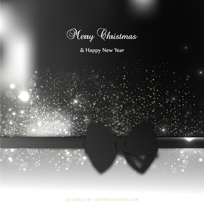 Black Christmas Greeting Card Background