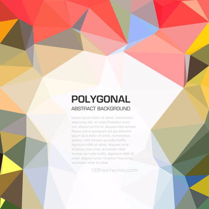 Bright Colorful Polygonal Triangular Background Template