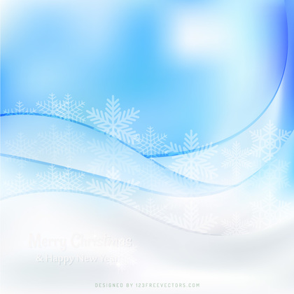 Light Blue Christmas Background with Snowflake