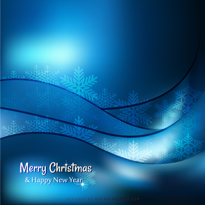 Dark Blue Christmas Background with Snowflakes