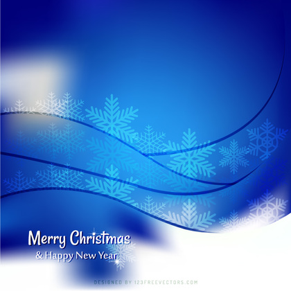 Blue Christmas Background with Snowflake