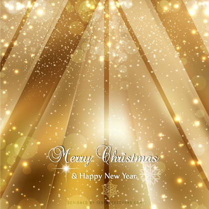 Christmas Sparkles Gold Background Design