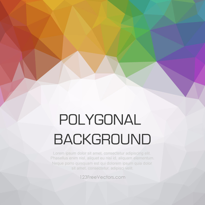 Colorful Rainbow Low Poly Background Design