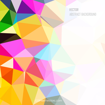 Colorful Rainbow Low Poly Background Template