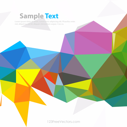Colorful Rainbow Abstract Low Poly Background Illustrator